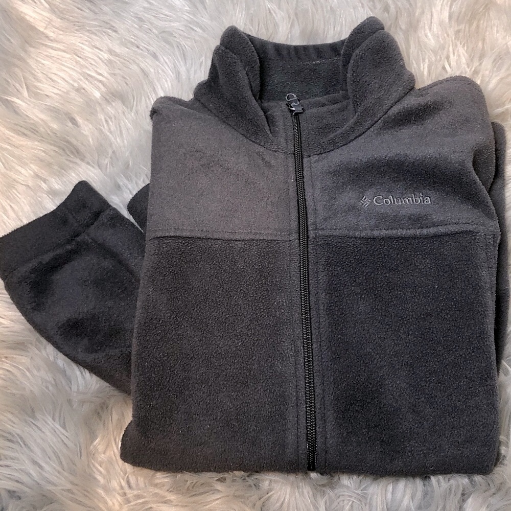 Columbia Charcoal Full-Zip Fleece Jacket